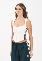 ADIDAS ORIGINALS Corsetto in velluto panna da donna KF4692  ADIDAS ORIGINALS 