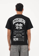GCDS T-shirt a manica corta nera per uomo e donna con stampa C1MWQC070J079 999A GCDS 