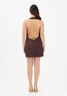 ELISABETTA FRANCHI Abito corto cacao da donna con collana AB87162E2 644 ELISABETTA FRANCHI 