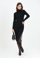 ELISABETTA FRANCHI Abito midi nero da donna con bande lucide AM03S56E2 EF3 ELISABETTA FRANCHI 