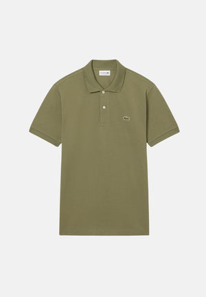 LACOSTE Polo a manica corta verde mimetico per uomo e donna con patch logo coccodirllo 1212 BMY LACOSTE 