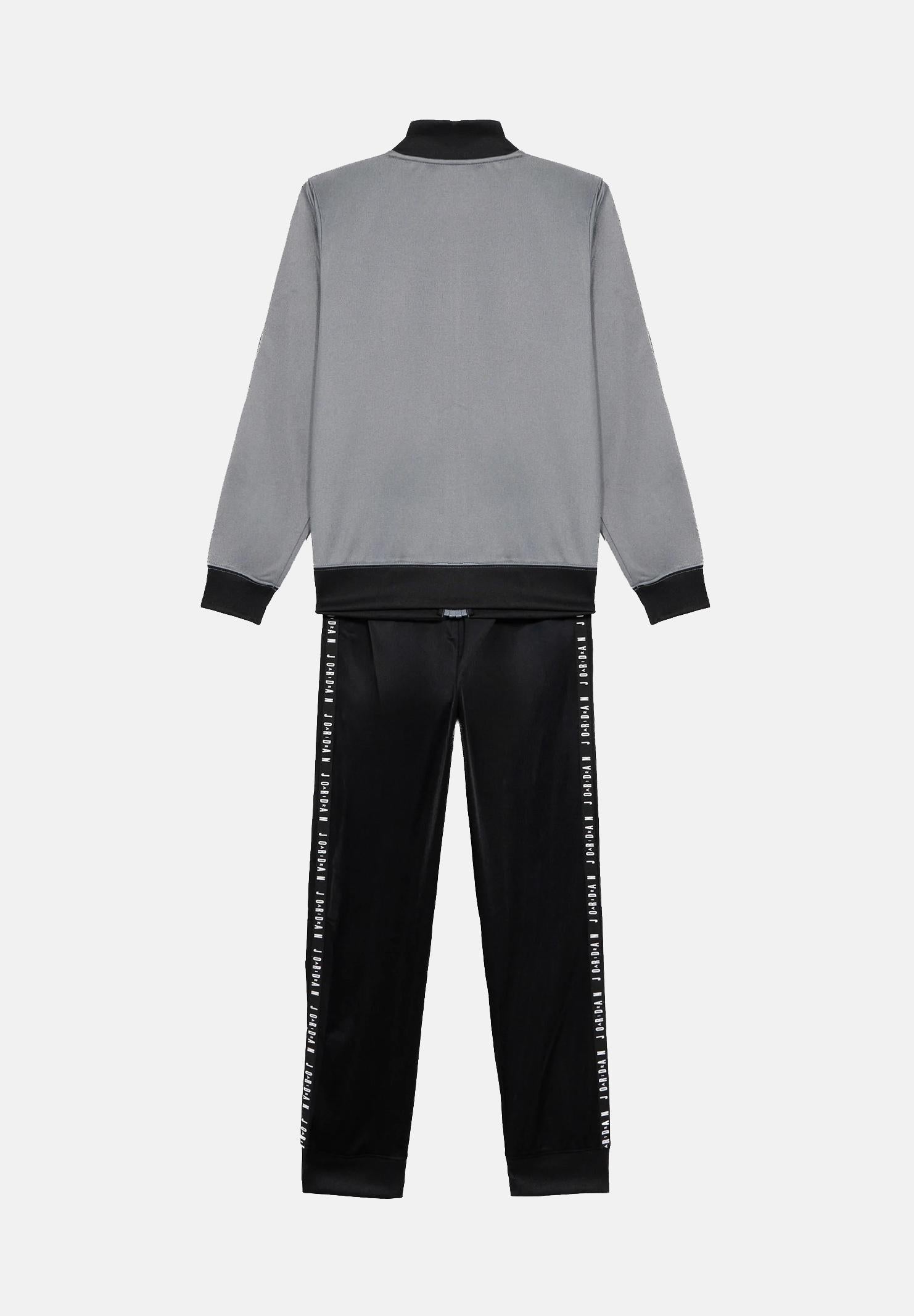 JORDAN Tuta grigia e nera da bambino con bande logate 95A449 K0E JORDAN 