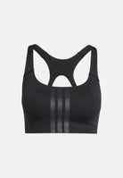 ADIDAS PERFORMANCE Top sportivo Optime Workout 3-Stripes Medium Support nero da donna JX5006 . ADIDAS PERFORMANCE 