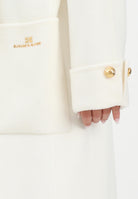 ELISABETTA FRANCHI Cappotto a vestaglia in panno panna da donna CP68D56E2 DZ9 ELISABETTA FRANCHI 