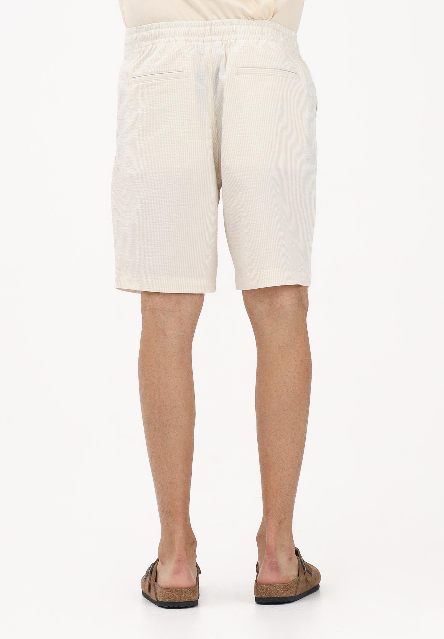 LACOSTE Shorts panna da uomo in seersucker di cotone GH1977 FM0 LACOSTE 