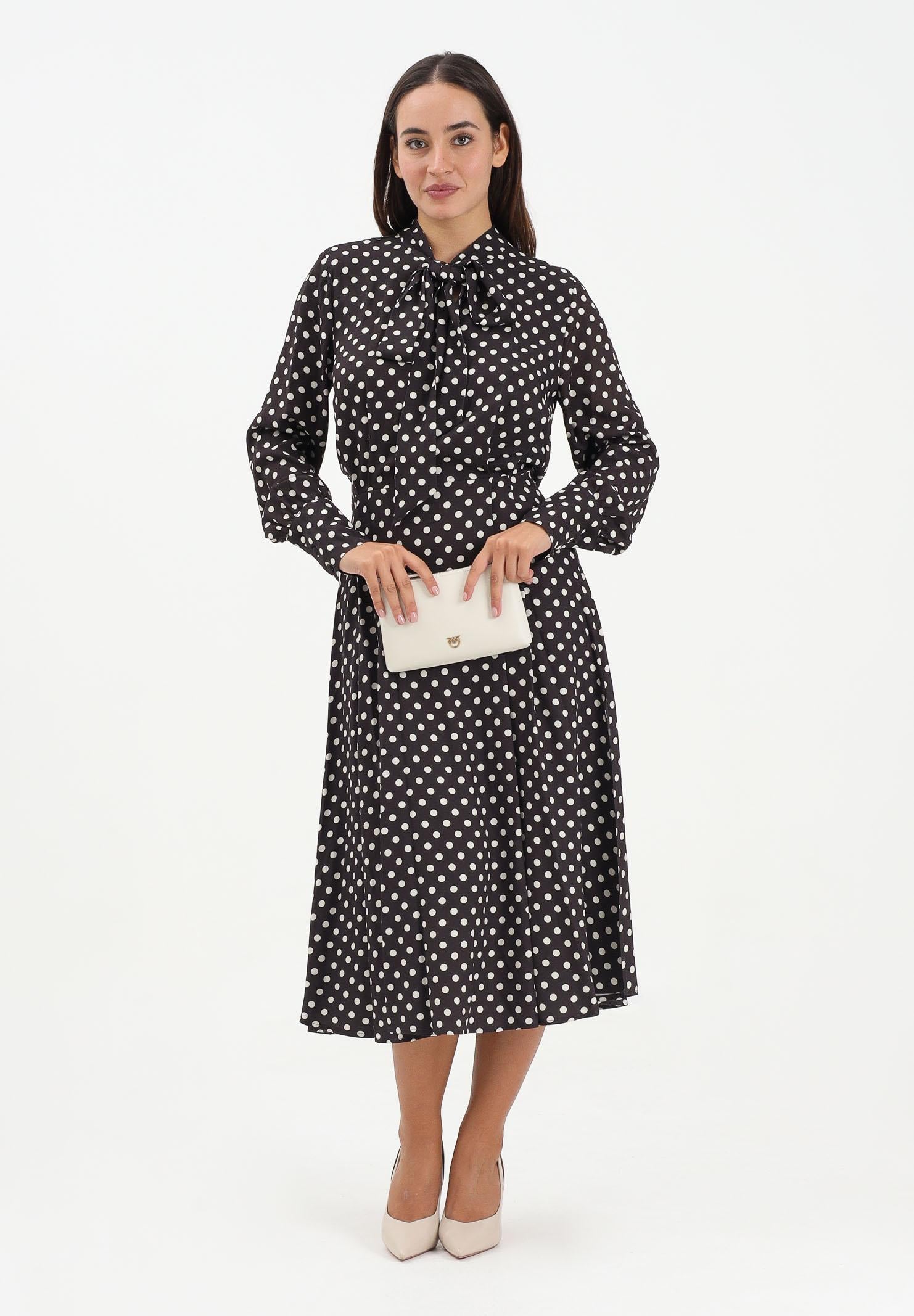 MAR DE MARGARITAS Abito midi Georgia moro da donna con fantasia a pois MMABW01293 MA57 Mar de margaritas 