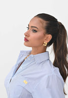 ELISABETTA FRANCHI Orecchini oro da donna con charms a doppio logo<BR/> OR03K56E2 U95 ELISABETTA FRANCHI 