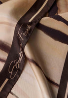 ELISABETTA FRANCHI Foulard beige e marrone da donna con stampa tigre FO26L62E2 470 ELISABETTA FRANCHI 