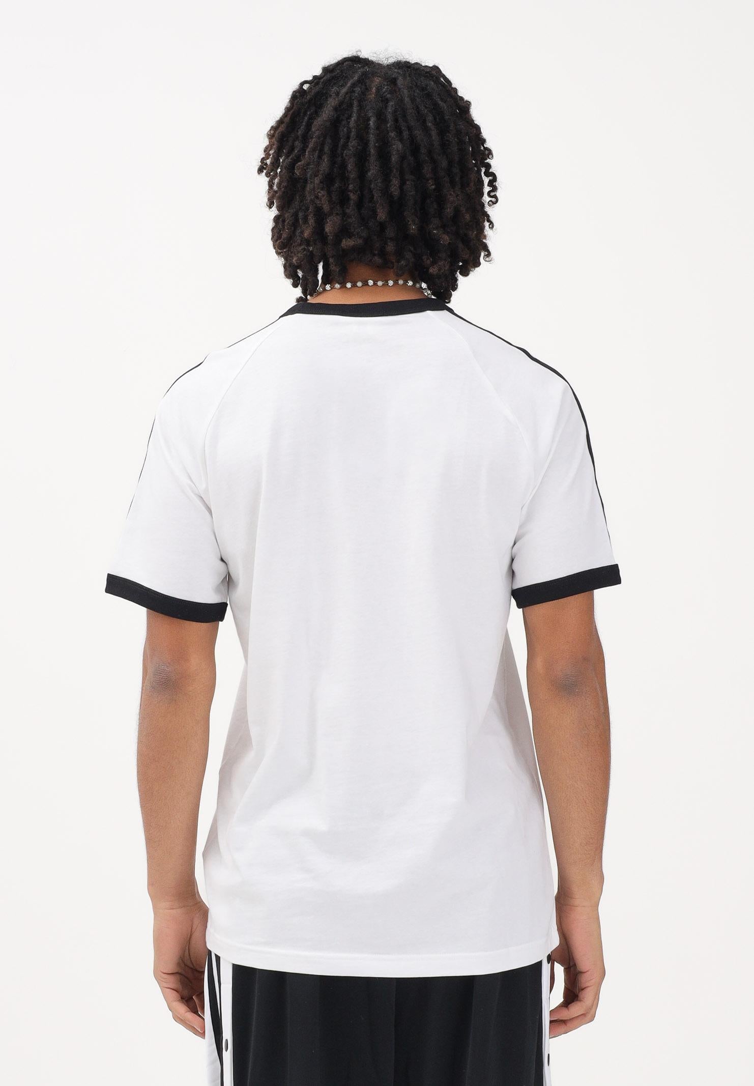 ADIDAS ORIGINALS T-shirt a manica corta 3-STRIPES SLIM RINGER bianca da uomo KF0418 . ADIDAS ORIGINALS 