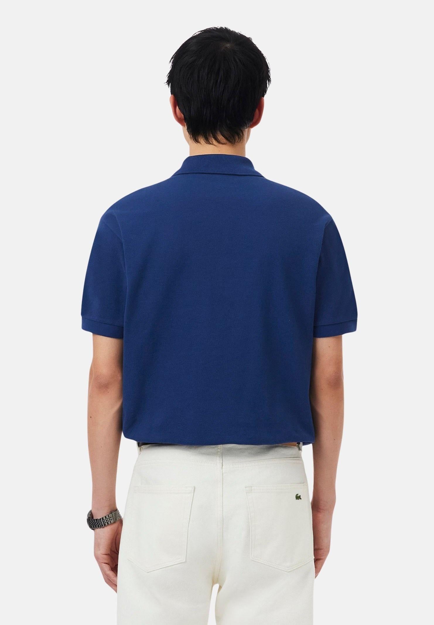 LACOSTE Polo a manica corta blu per uomo e donna con patch logo 1212 F9F LACOSTE 