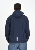 EA7 Giacca a vento blu da uomo con logo 7M000790AF13190 UB102 EA7 