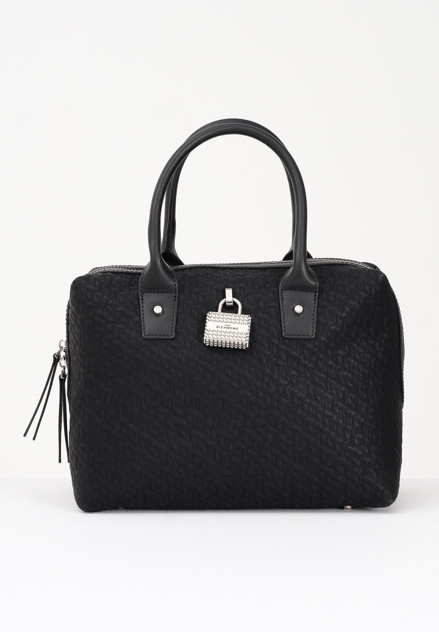 RICHMOND Borsa nera da donna con lucchetto e logo RWA25195BO BL RICHMOND 