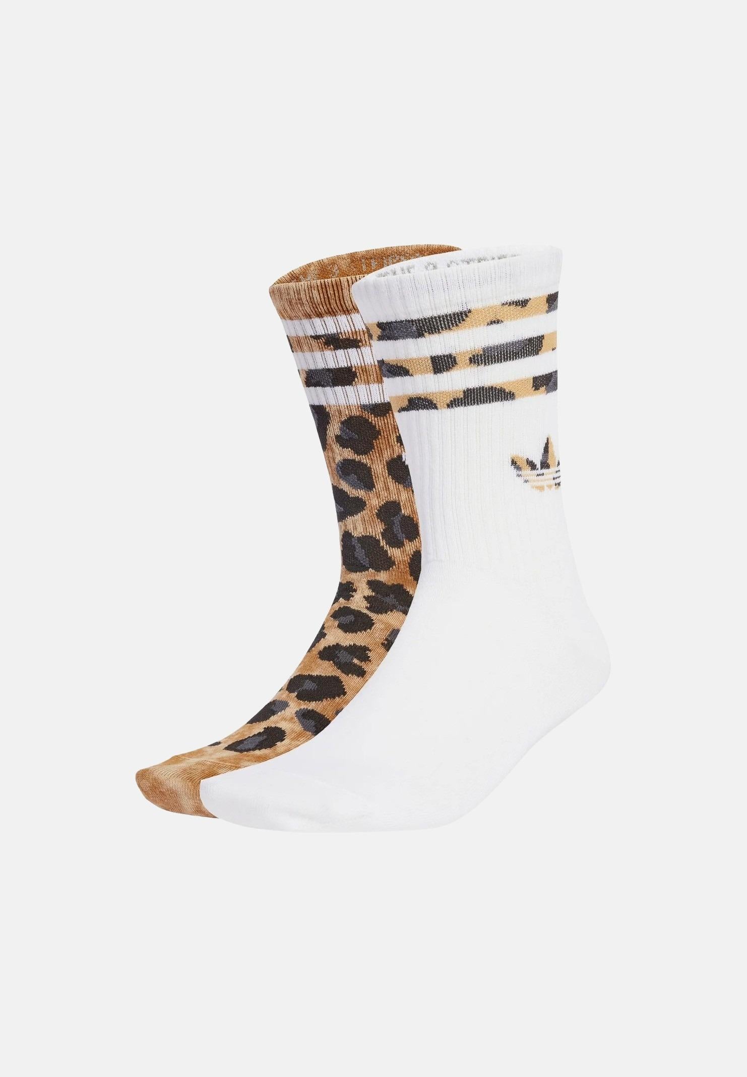 ADIDAS ORIGINALS Calzini (2paia) Leopard Crew bicolor da donna JV7855 . ADIDAS ORIGINALS 