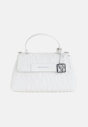ARMANI EXCHANGE Borsa a mano bianca da donna con logo all-over XW001223AF15774 U0011 ARMANI EXCHANGE 