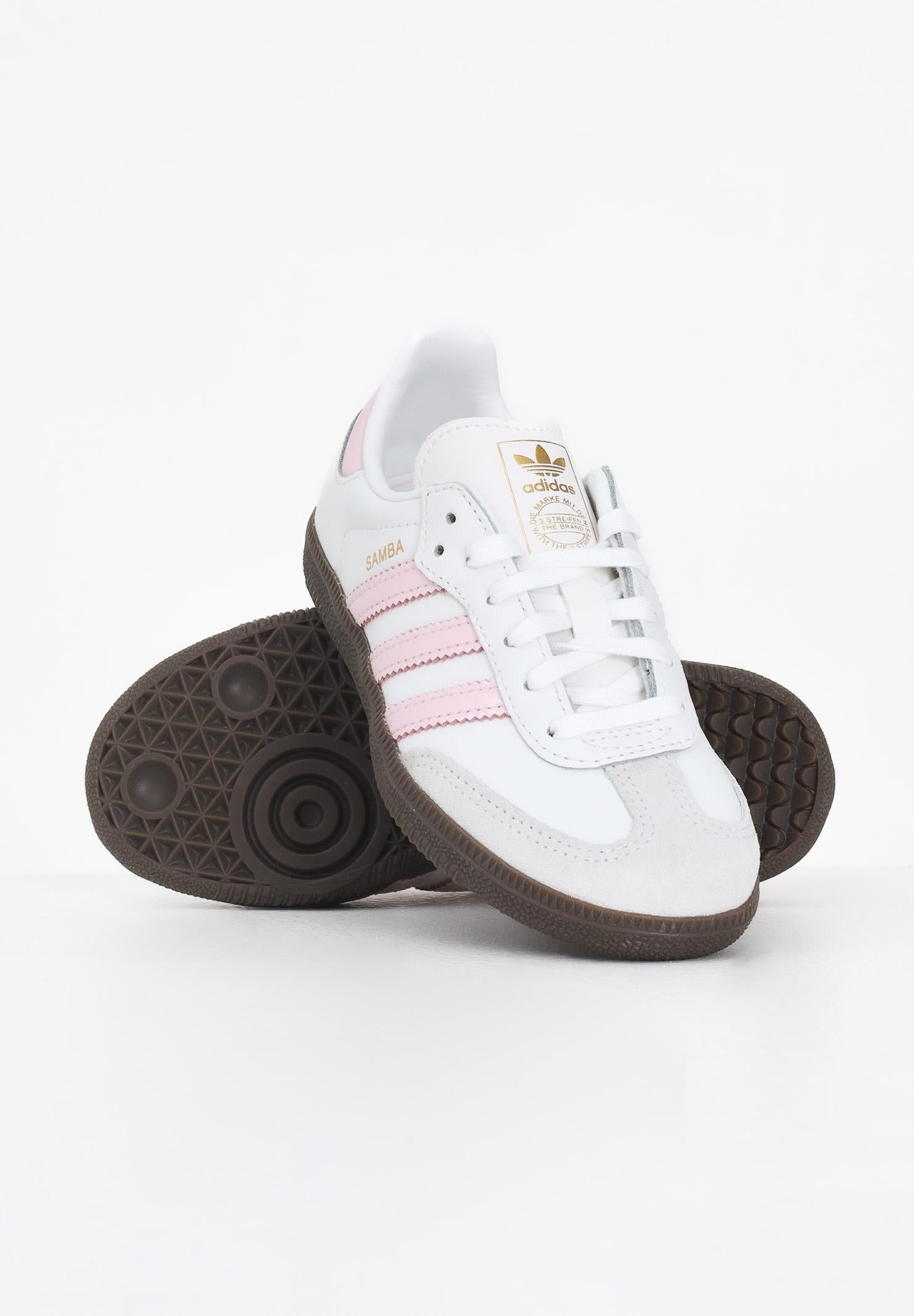 ADIDAS ORIGINALS Sneakers Samba Og bianche e rosa da bambina JQ2849 . ADIDAS ORIGINALS 
