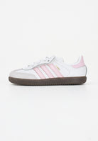 ADIDAS ORIGINALS Sneakers Samba OG Comfort Closure Elastic Lace bianche e rosa da neonato JQ2847  ADIDAS ORIGINALS 