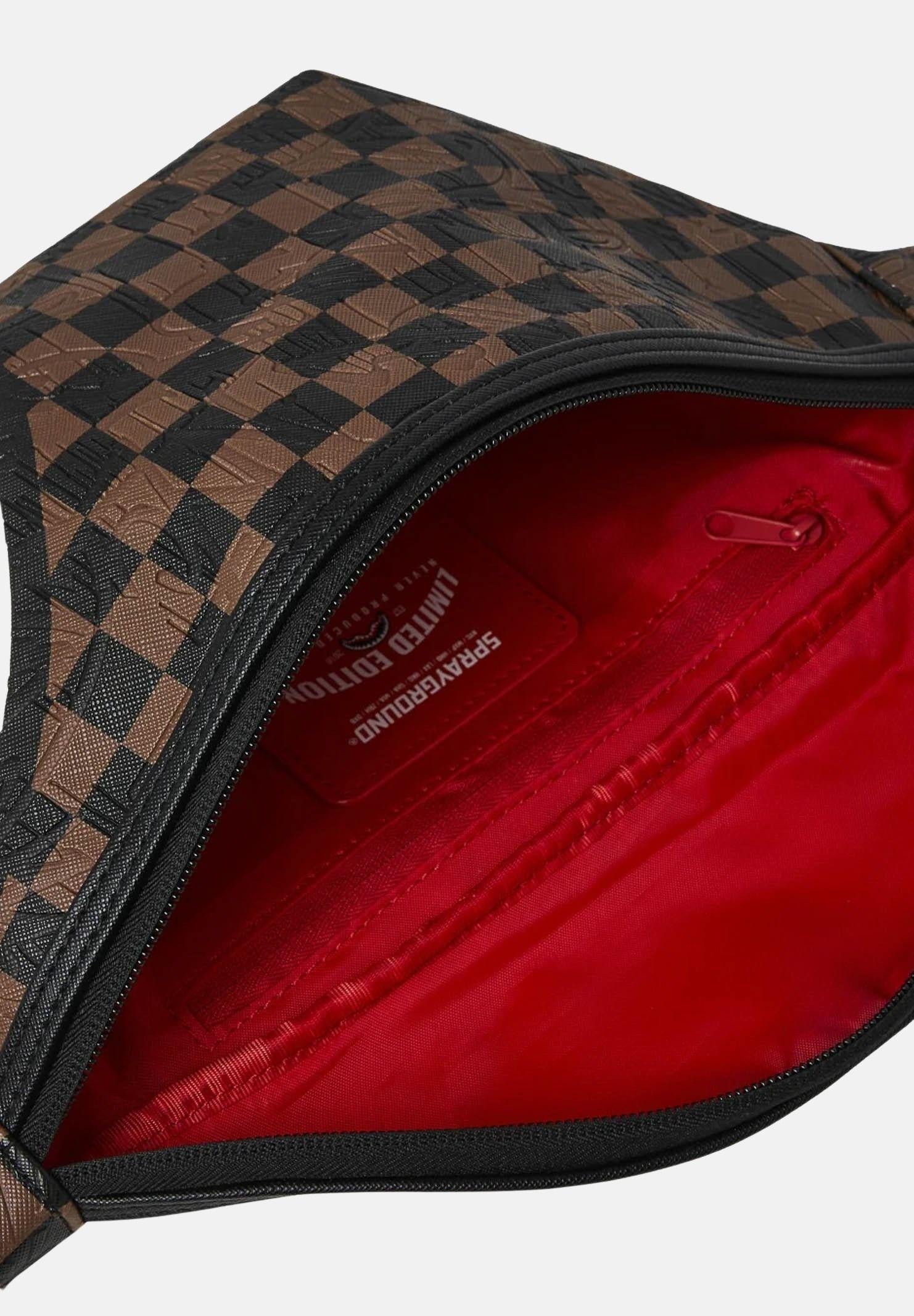 SPRAYGROUND Marsupio CHECK 2 EMBOSS SAVVY CROSSBODY marrone da uomo 910B8240NSZ . SPRAYGROUND 