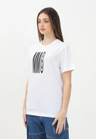 MAISON MARGIELA T-shirt a manica corta bianca per donna, ragazzi e bambini con logo MM6 M60807MM04I BI MAISON MARGIELA 