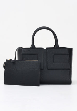 ELISABETTA FRANCHI Borsa a mano nera da donna con logo BS35A56E2 110 ELISABETTA FRANCHI 