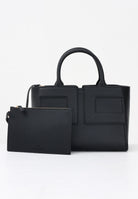 ELISABETTA FRANCHI Borsa a mano nera da donna con logo BS35A56E2 110 ELISABETTA FRANCHI 