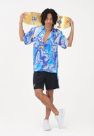 AUSTRALIAN Shorts sportivo nero da uomo con inserti laterali stampati SPUSH0019831 002 AUSTRALIAN 
