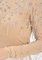 PATRIZIA PEPE Body nude da donna con dettagli gioiello 2M4513J354 B860 PATRIZIA PEPE 