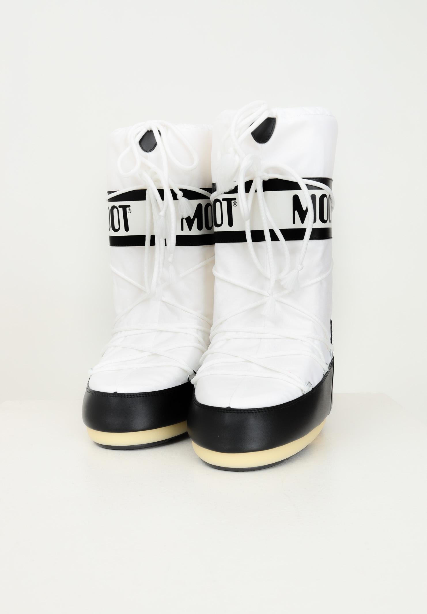 Stivali da neve ICON bianco e nero per uomo e donna 80D1400440 NA02 MOON BOOT 