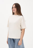 PALM ANGELS T-shirt a manica corta panna per donna, ragazzi e bambini con logo PGAA001S26JER001 002 PALM ANGELS 