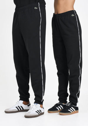 LACOSTE Pantalone sportivo nero per uomo e donna con riga logata XH9803 031 LACOSTE 