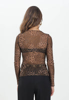 JDY Top elegante animalier da donna 15356004 ChocolateBrown JDY 