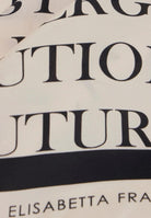 ELISABETTA FRANCHI Foulard burro e nero da donna con stampa lettering FO19F61E2 E84 ELISABETTA FRANCHI 