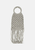 TWENTY FOURHAITCH Borsa a mano argento da donna realizzata con una lavorazione intrecciata in micro strass BAG0004562P ARG TWENTY FOURHAITCH 