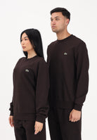 LACOSTE Felpa girocollo marrone per uomo e donna con patch coccodrillo SH9801 3LA LACOSTE 