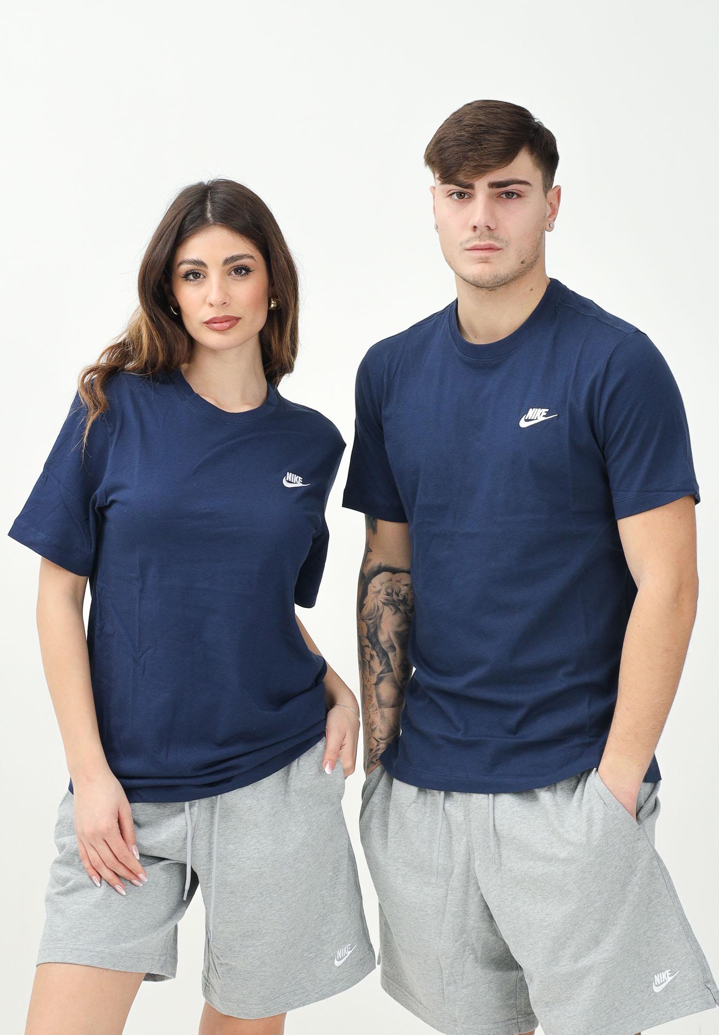 NIKE T-shirt a manica corta Nike Sportswear Club blu per uomo e donna AR4997 410 NIKE 