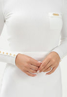 ELISABETTA FRANCHI Abito midi bianco da donna AM06B56E2 360 ELISABETTA FRANCHI 