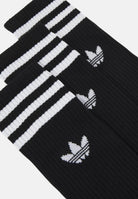 ADIDAS ORIGINALS Set da tre paia di calzini Solid Crew neri per uomo e donna IL5015 . ADIDAS ORIGINALS 