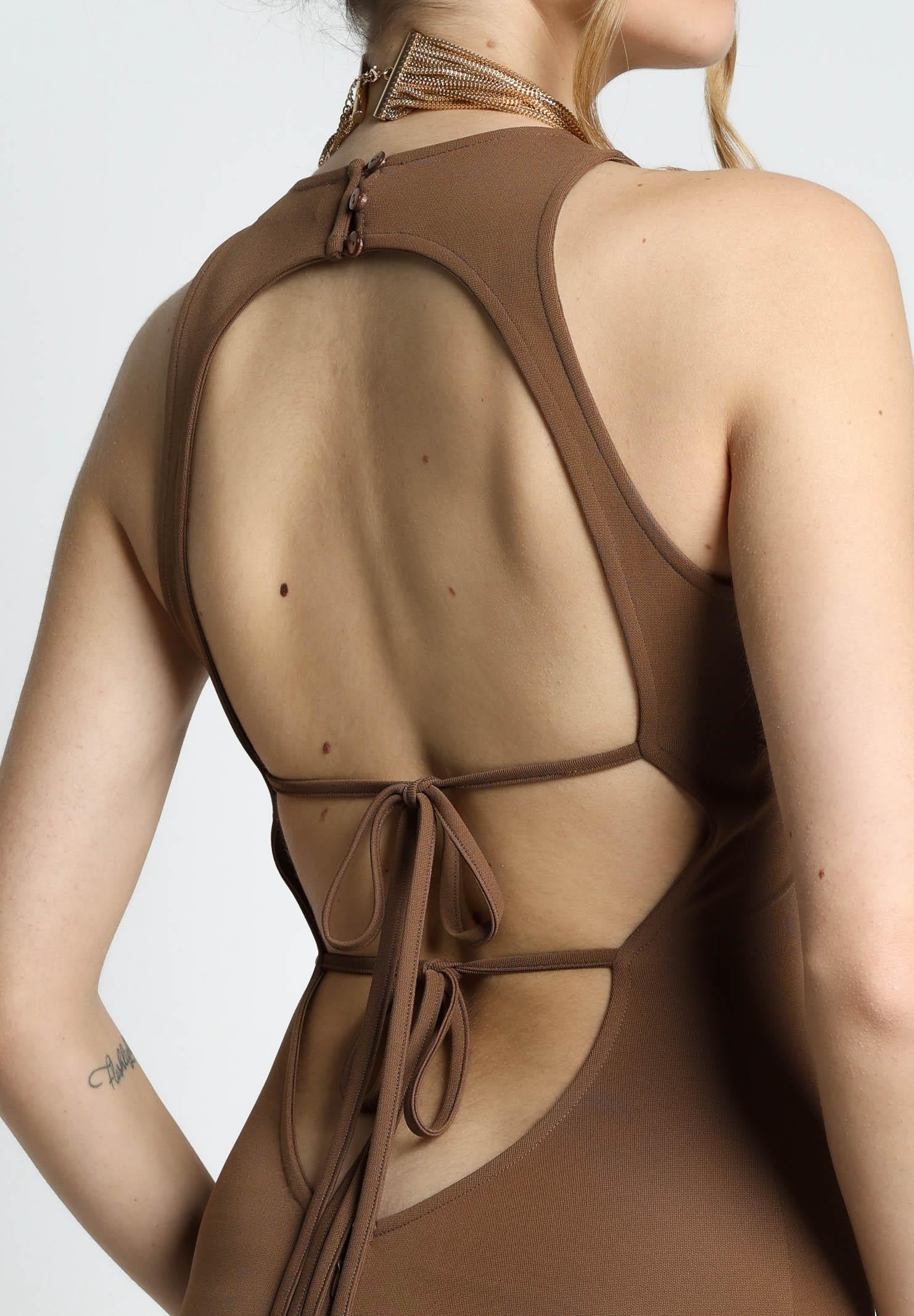 SANTAS Abito lungo BON BON marrone da donna PV25010 MARRONE SANTAS 