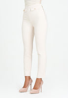 ELISABETTA FRANCHI Pantalone elegante color latte da donna in doppio crêpe PA12056E2 DZ9 ELISABETTA FRANCHI 