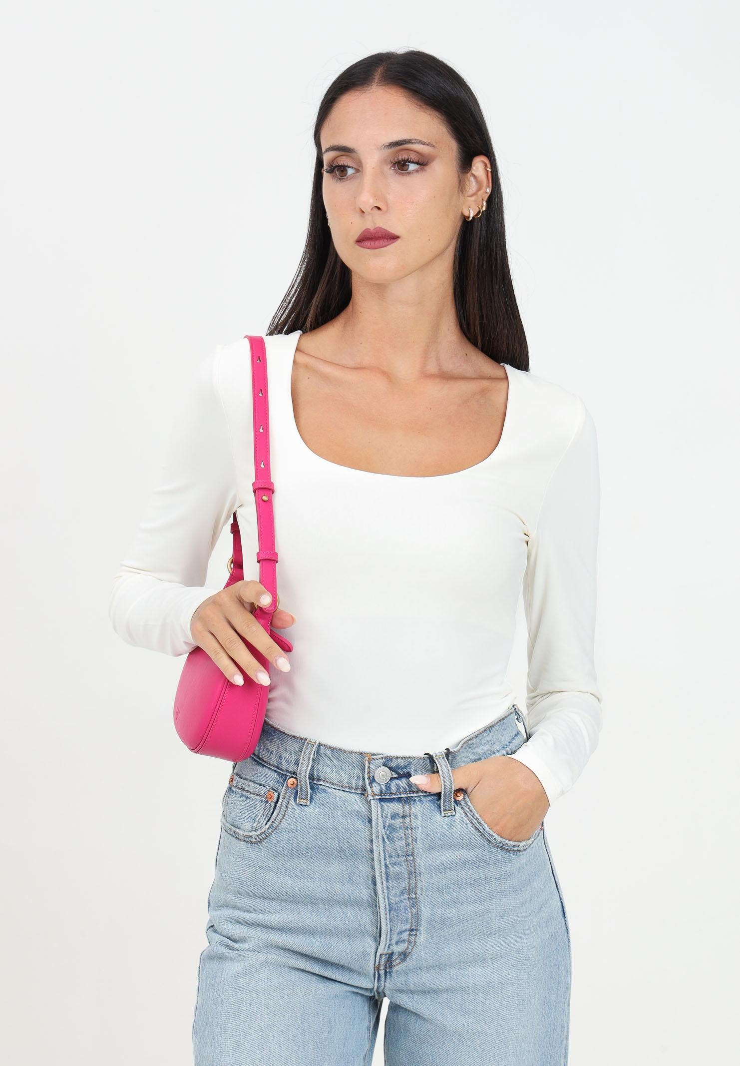 ONLY T-shirt a manica lunga panna per donna