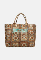 JUST CAVALLI Borsa mare beige da donna con stampa ornamentale 80RA4BS1ZG426 R85 JUST CAVALLI 