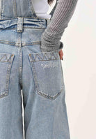 ADIDAS ORIGINALS Salopette adidas X Jeremy Scott Pride in denim chiaro da donna JY2022 . ADIDAS ORIGINALS 