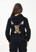 BARROW Felpa con cappuccio nera per donna, ragazzi e bambini caratterizzata da varie stampe S5BKJUHS019 110 BARROW 