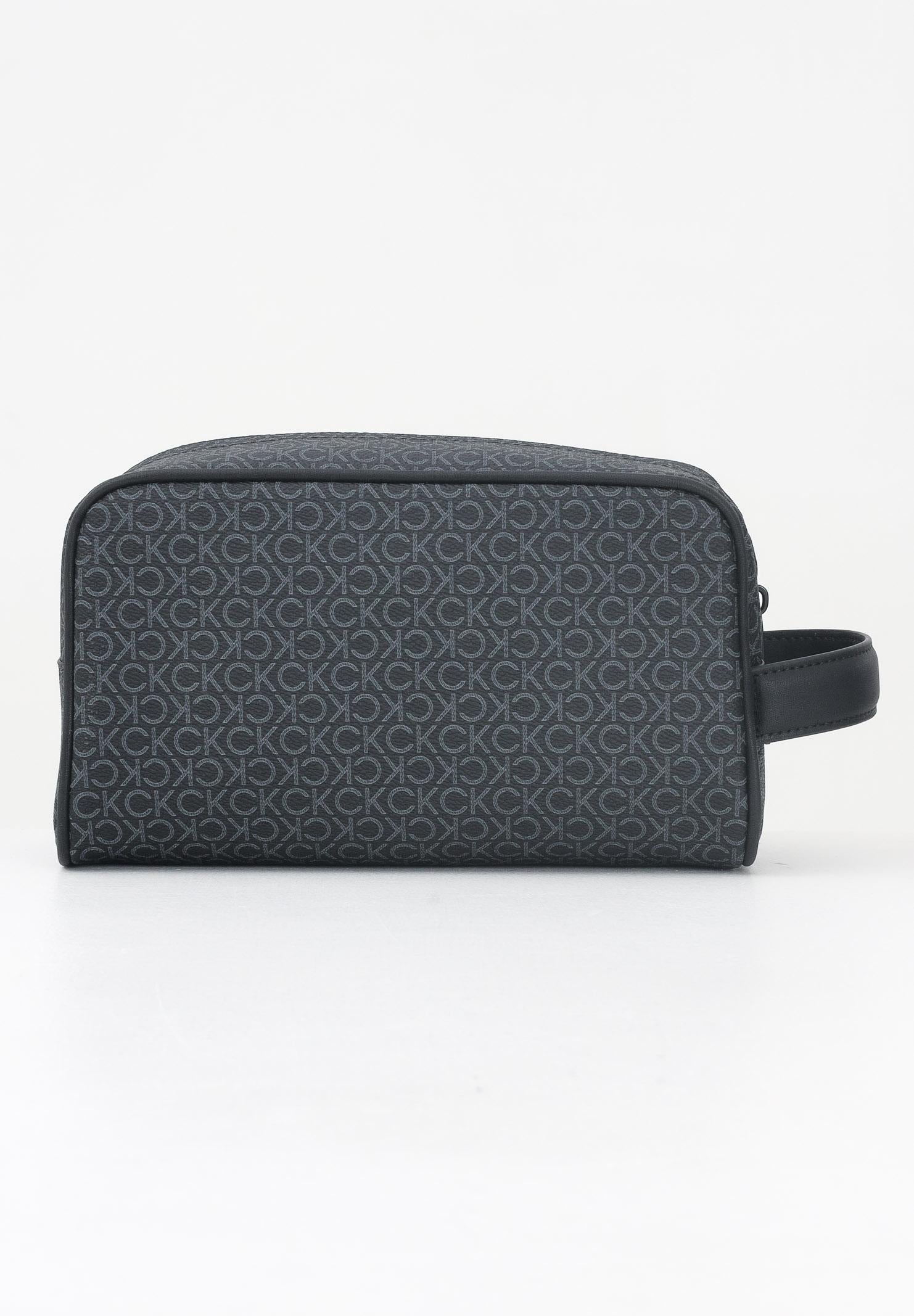 CALVIN KLEIN Pochette nera da uomo con logo monogram LV04D1041G UB1 CALVIN KLEIN 