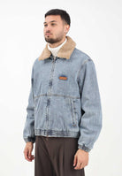 ARMANI EXCHANGE Giubbotto di jeans in denim chiaro da uomo con collo in ecopelliccia XM001109AF16986 MB003 ARMANI EXCHANGE 