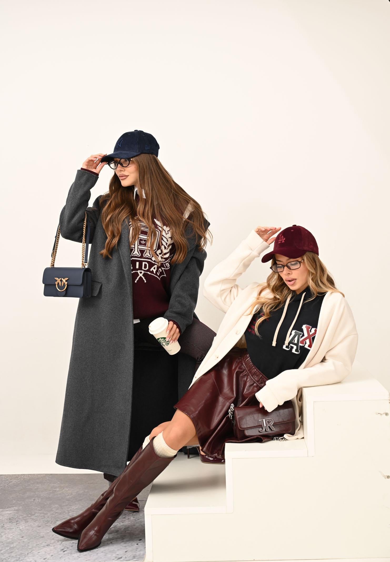 VICOLO Cappotto lungo grigio da donna TF0058 A195 VICOLO 