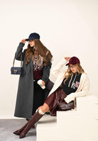 VICOLO Cappotto lungo grigio da donna TF0058 A195 VICOLO 