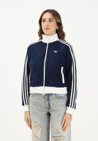 ADIDAS ORIGINALS Felpa con zip ADIDAS ORIGINALS VELOUR KNIT blu da donna KS7779  ADIDAS ORIGINALS 