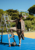 ADIDAS ORIGINALS Pantalone sportivo SST Adicolor Velour beige da uomo JX1556 . ADIDAS ORIGINALS 