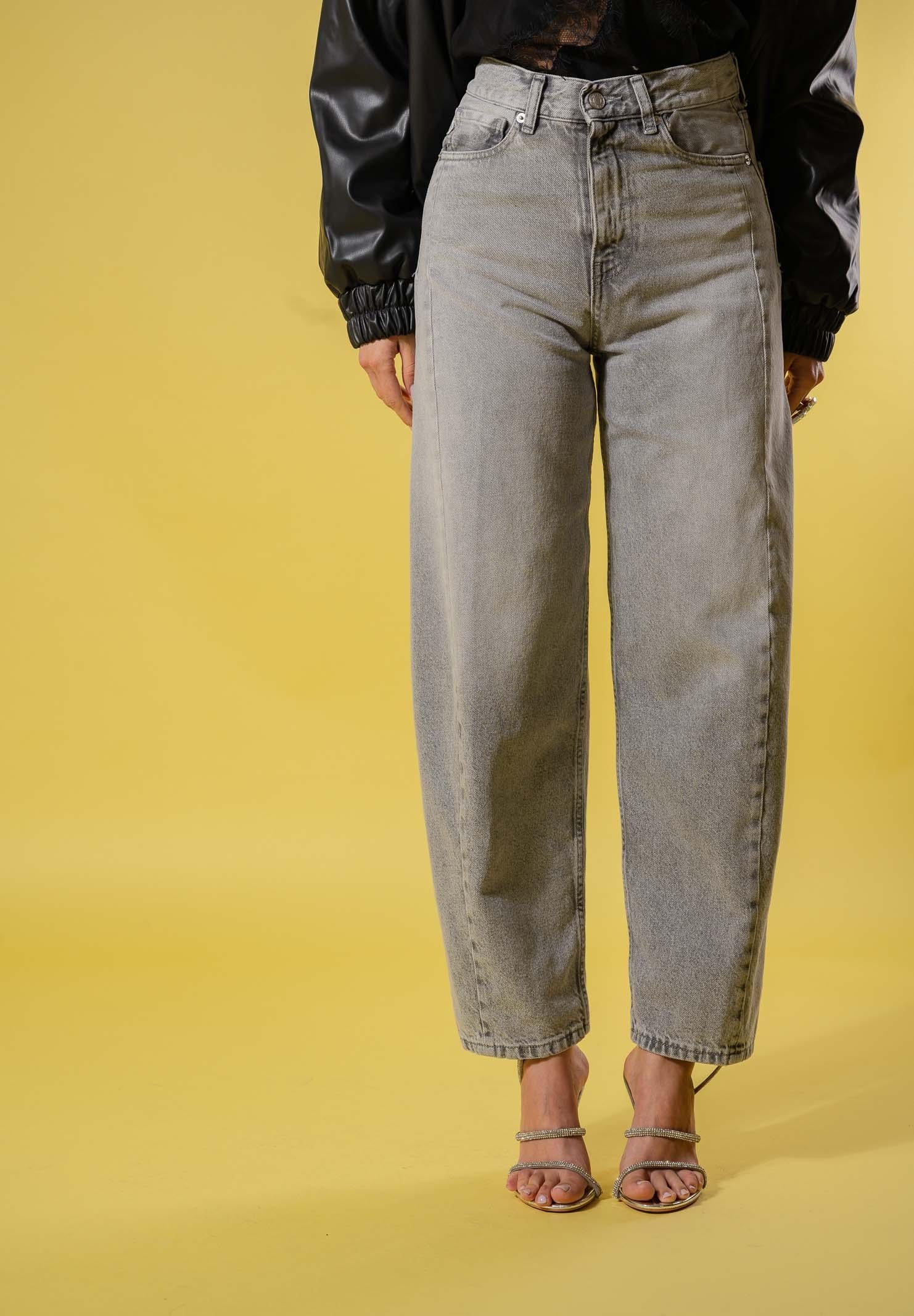 VICOLO Jeans CHIARA balloon in denim grigio da donna DAB5156 DEGR VICOLO 