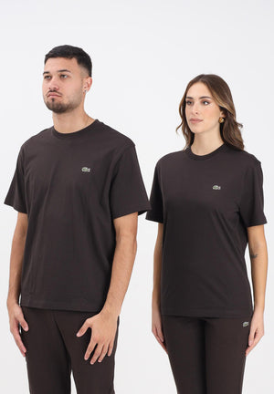 LACOSTE T-shirt a manica corta marrone per uomo e donna TH7318 SKB LACOSTE 